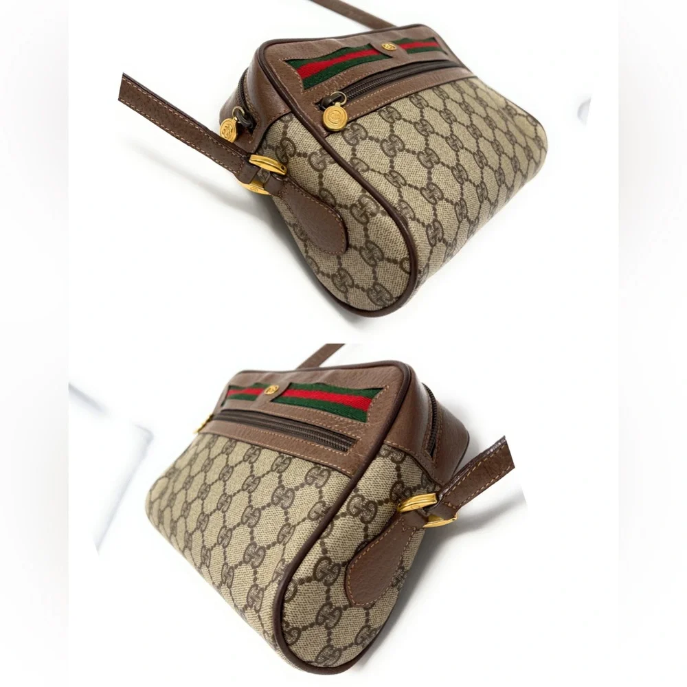 Gucci Brown GG Canvas Crossbody with Green-Red Web Stripe - Picture 15 of 15